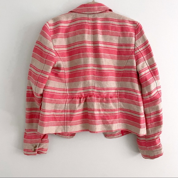 Two Button Tailored Jacket with Pockets in a Linen Blend by LOFT - Picture 6 of 8